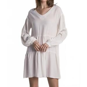 NEW GLAMOROUS tiered midi dress in white